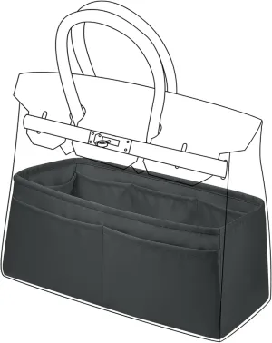DGAZ Purse Organizer Silky Smooth Fits Birkin 20/25/30/35/40/45/50 Bags,Silk,Luxury Handbag Tote in Bag Shapers, Women(Grismeyer,BK25)