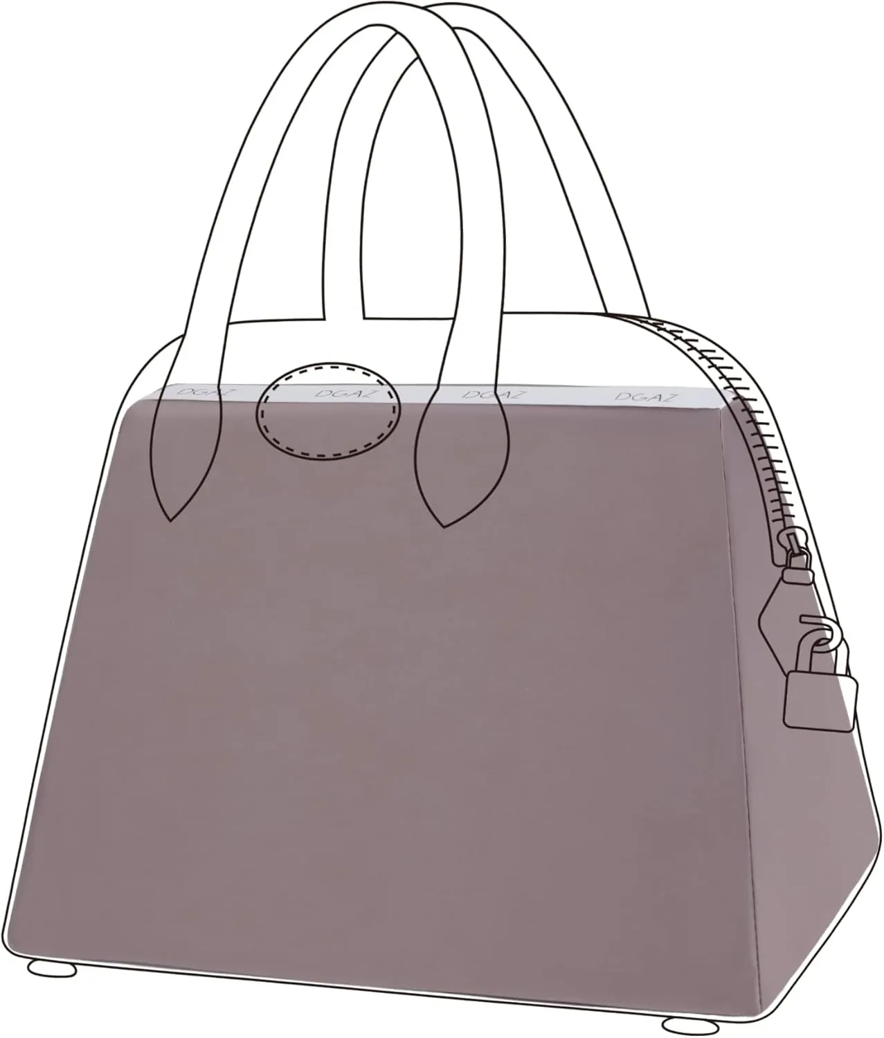 DGAZ Purse Pillow Shaper Insert for Bolide Bags, Silky Pillow Shaper for Luxury Handbags(Konjac Purple,1923 mini)