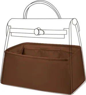DGAZ Silk Purse Organizer Insert Fits Hermes Herbag 31/39/50 Bags, Luxury Handbag & Tote Organiser, Simplicity bag insert（Gold,H31）