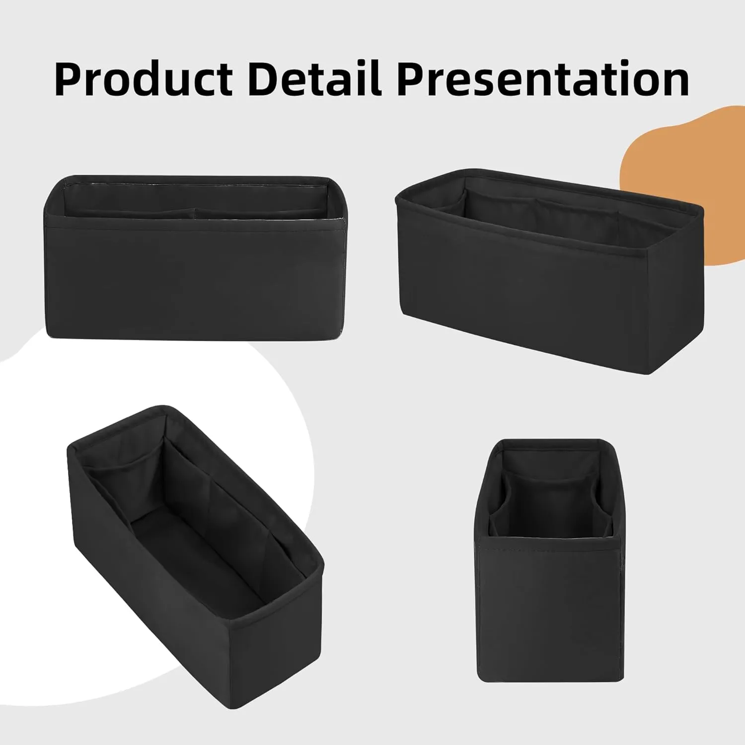 DGAZ Silk Purse Organizer Insert Fits Hermes Jypsiere Bags, Silky Smooth Bag Organizer，Luxury Handbag & Tote Shaper(Black,Jypsiere 28)