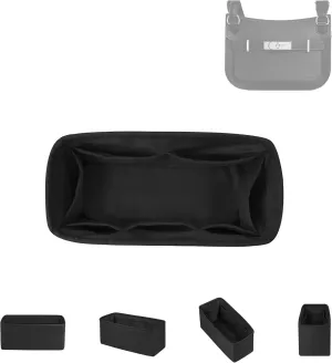 DGAZ Silk Purse Organizer Insert Fits Hermes Jypsiere Bags, Silky Smooth Bag Organizer，Luxury Handbag & Tote Shaper(Black,Jypsiere 28)