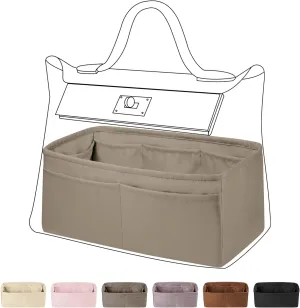 DGAZ Silk Purse Organizer Insert For Hermes 24/24 mini/29/35 Bags, Luxury Handbag & Tote Organizer, Simplicity bag organizer(Cris tourterelle,24/24-mini)