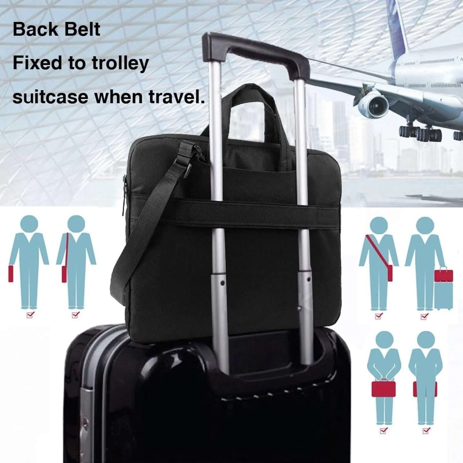 Different Flavors of Doughnuts Print Protective Laptop Bag Versatile Bags Computer Case Soft Women Men Unique