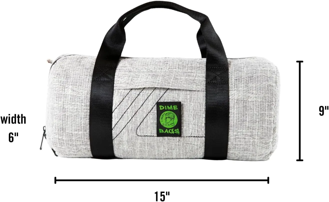 Dime Bags - Padded Duffle Tube, Durable Hemp Blend (15 Inch, Earth)