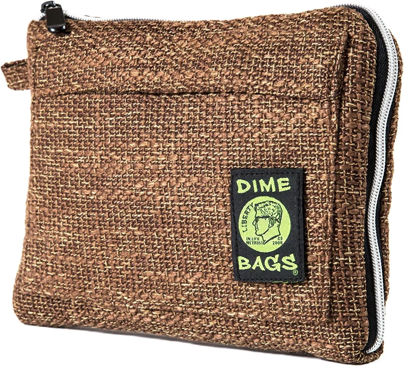 DIME BAGS Padded Pouch – Smell Proof Protective Case with Padded Interior, Durable Hemp-Polyester Fabric, Heavy-Duty Zippers & Interchangeable Patch, Travel & Storage for Fragile Items