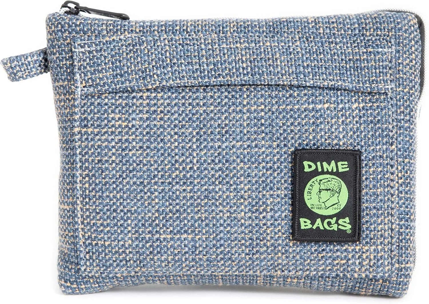 DIME BAGS Padded Pouch – Smell Proof Protective Case with Padded Interior, Durable Hemp-Polyester Fabric, Heavy-Duty Zippers & Interchangeable Patch, Travel & Storage for Fragile Items