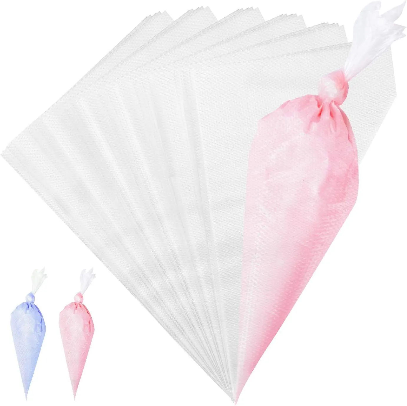 Disposable Piping Bag, FantasyDay 100 Pieces 24 Inch Disposable Icing Pastry Bag Extra Thick Cake Cupcake Decorating Bag - Anti-Burst Pastry Bag for Cream Icing Frosting Candy Cake Decorating Supplies