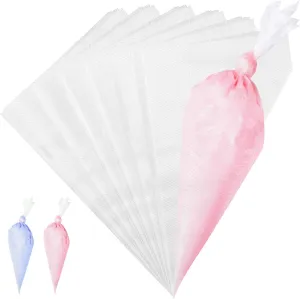 Disposable Piping Bag, FantasyDay 100 Pieces 24 Inch Disposable Icing Pastry Bag Extra Thick Cake Cupcake Decorating Bag - Anti-Burst Pastry Bag for Cream Icing Frosting Candy Cake Decorating Supplies