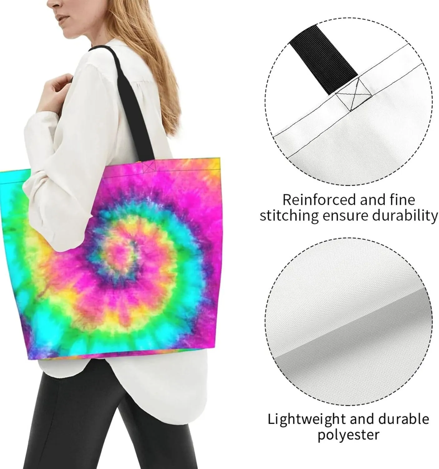 Distorted lines Tote Bag Shopping Bag Portable Handbags Tote Shoulder Bucket Bags for Women