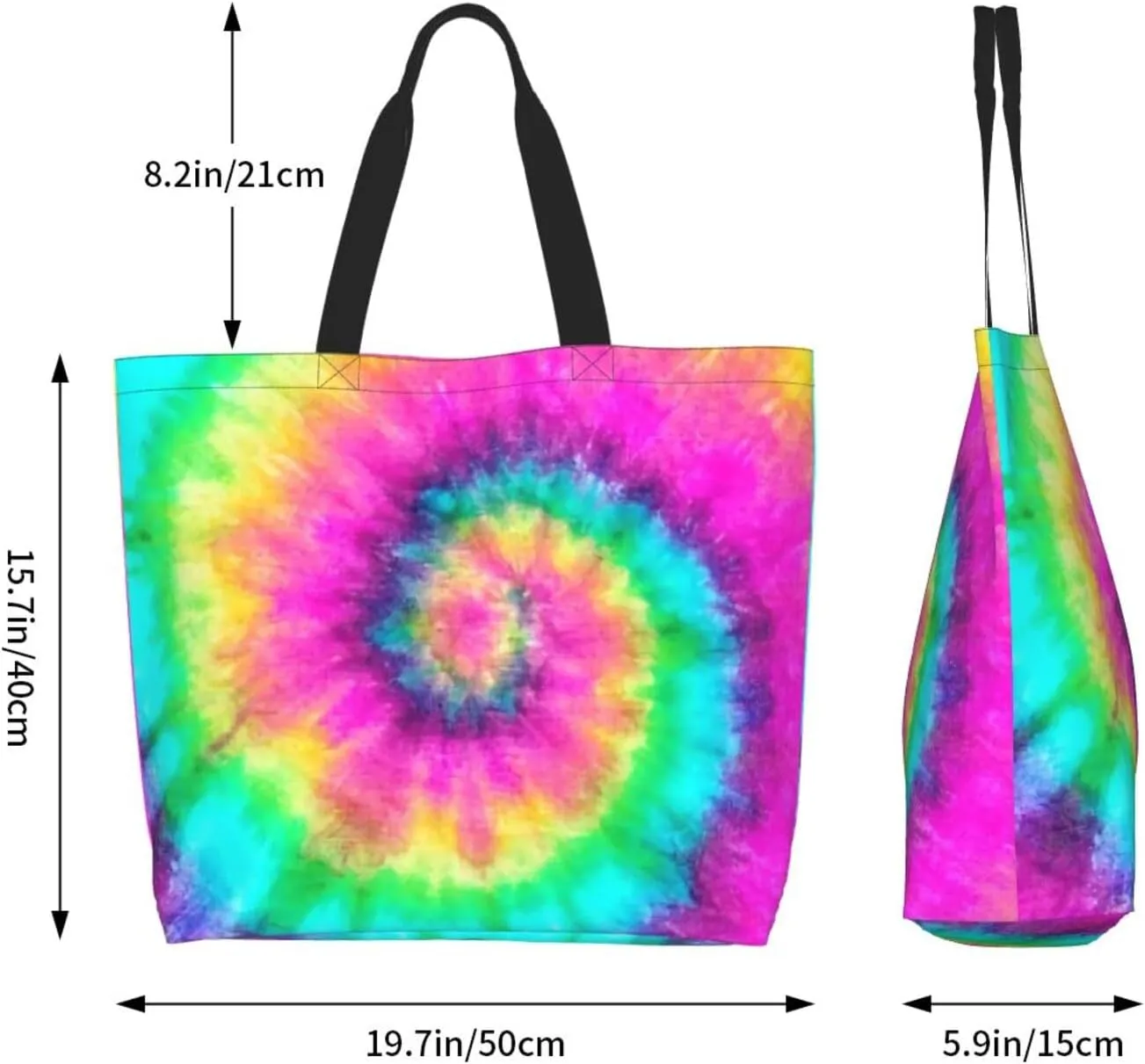 Distorted lines Tote Bag Shopping Bag Portable Handbags Tote Shoulder Bucket Bags for Women