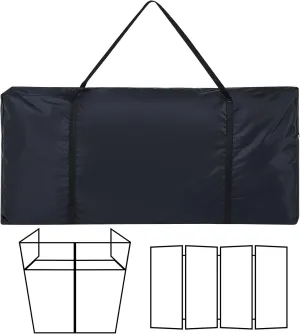 DJ Booth Carrying Bag DJ Facade Panel Carry Bag Black Facade case Reinforced Replacement, 46.5 x 22 x 4.7''