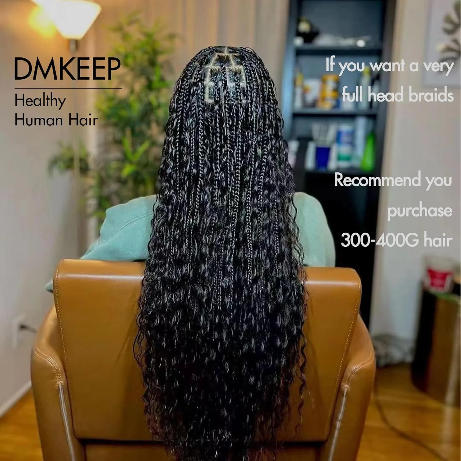 DMKEEP Bulk Human Hair for Braiding Loose Wave No Weft 100% Human Braiding Hair Professionally Salon Dyeing for Eye-Catching Natural Color 18 Inch