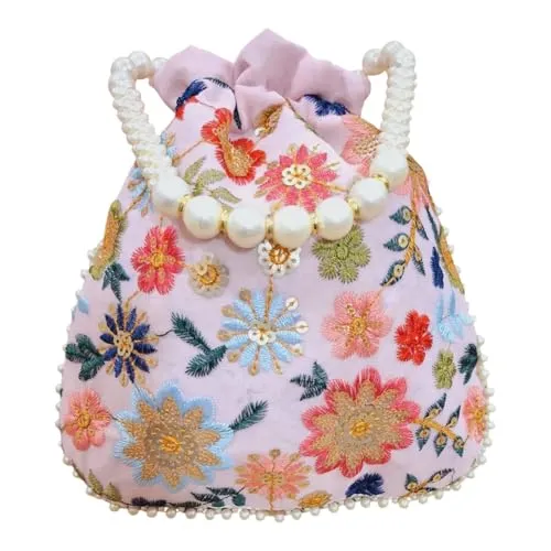 DMS RETAIL Potli Bags For Wedding Return Gifts For Women In Bulk, Ladies Return Gifts For Pooja Birthday Kitty Party Shagun Mehndi Sangeet Pack of (Pack of 4)