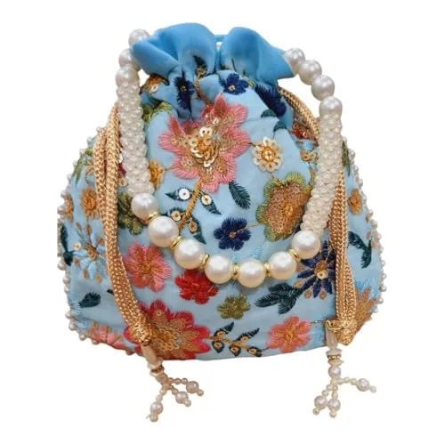 DMS RETAIL Potli Bags For Wedding Return Gifts For Women In Bulk, Ladies Return Gifts For Pooja Birthday Kitty Party Shagun Mehndi Sangeet Pack of (Pack of 4)