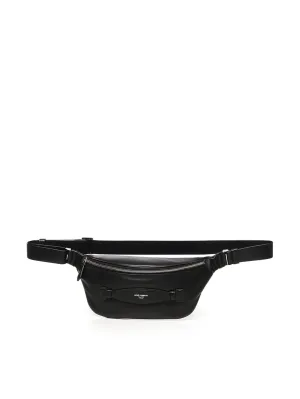 Dolce & Gabbana Black Leather Fanny Pack med Tassel