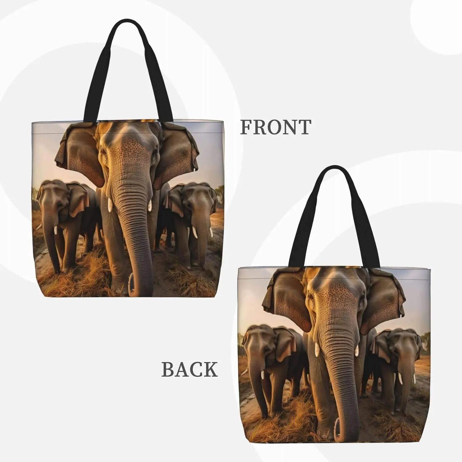 Dolphin Print Tote Bag Shoulde Bag Handbag Grocery Bags Reusable For Office Shopping Travel Casual Work Holiday