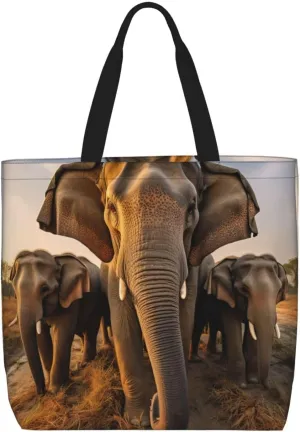 Dolphin Print Tote Bag Shoulde Bag Handbag Grocery Bags Reusable For Office Shopping Travel Casual Work Holiday