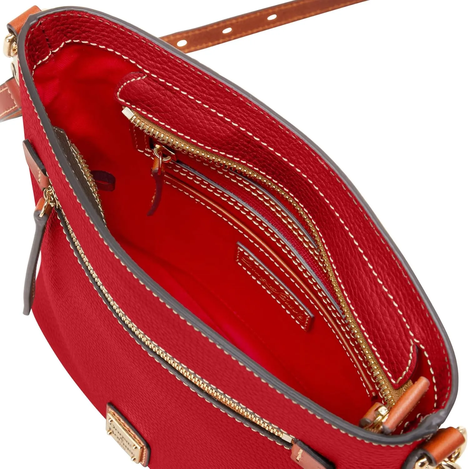 Dooney & Bourke Crossbody Bags for Women, Pebble Grain Leather Crossbody Messenger Bag with Zipper