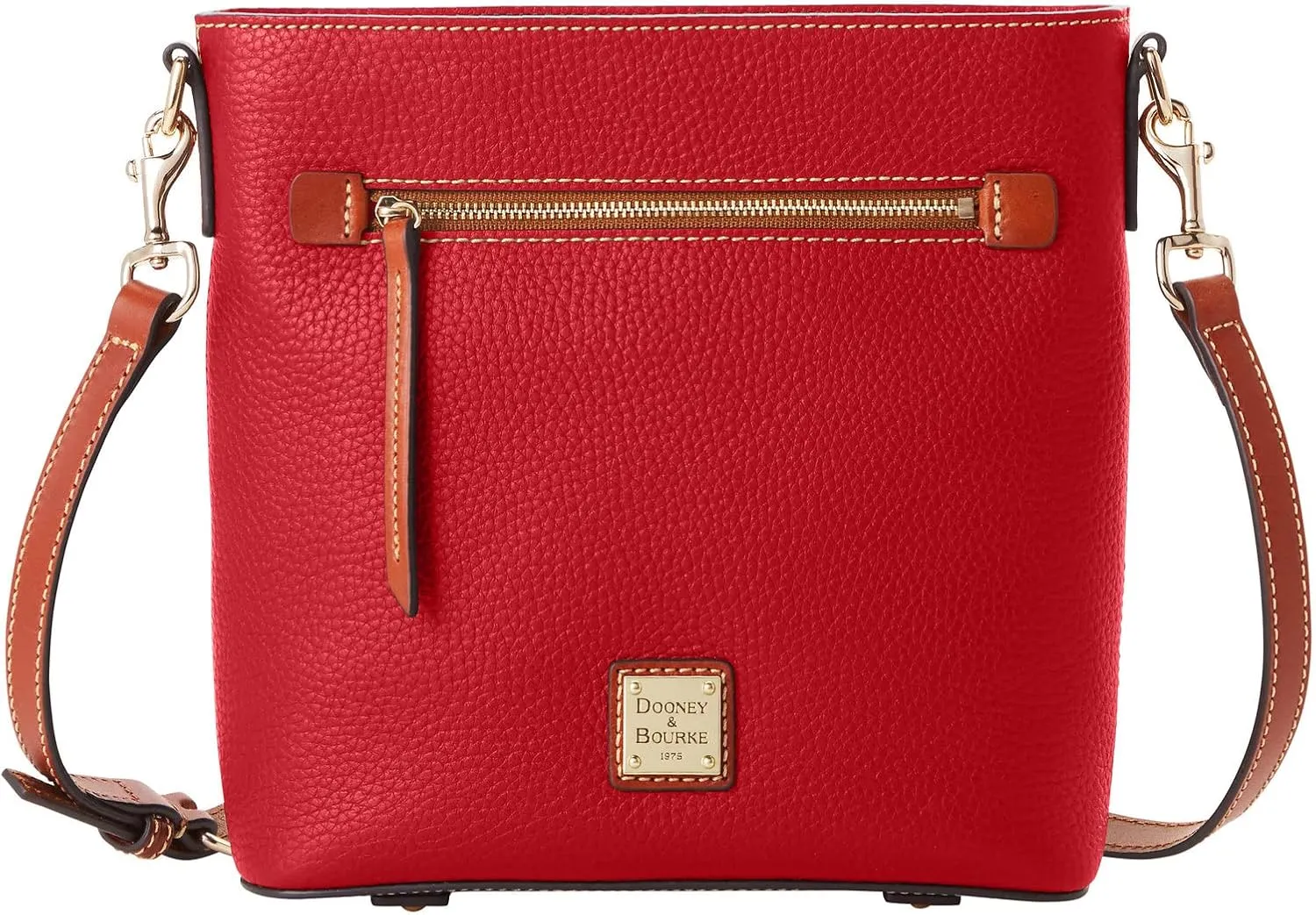Dooney & Bourke Crossbody Bags for Women, Pebble Grain Leather Crossbody Messenger Bag with Zipper