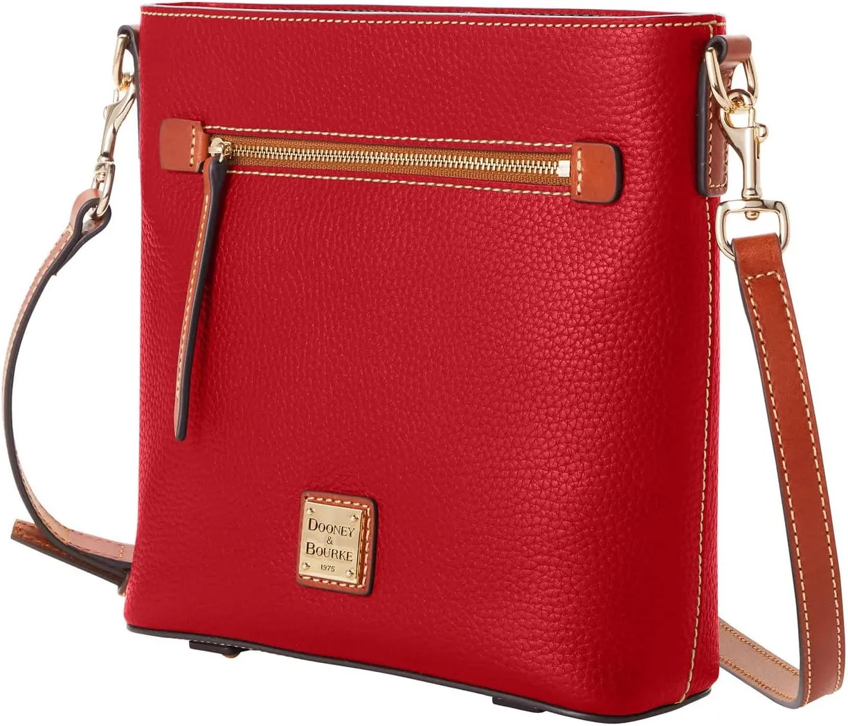 Dooney & Bourke Crossbody Bags for Women, Pebble Grain Leather Crossbody Messenger Bag with Zipper