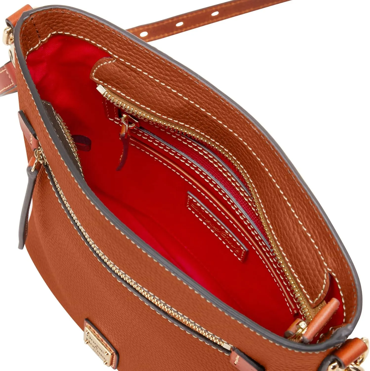 Dooney & Bourke Crossbody Bags for Women, Pebble Grain Leather Crossbody Messenger Bag with Zipper