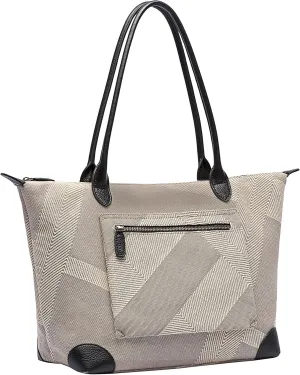 DORIS&JACKY Tote Bag For Women Large Lightweight Designer Leather Nylon Work Shoulder Bag And Foldable Travel Purse
