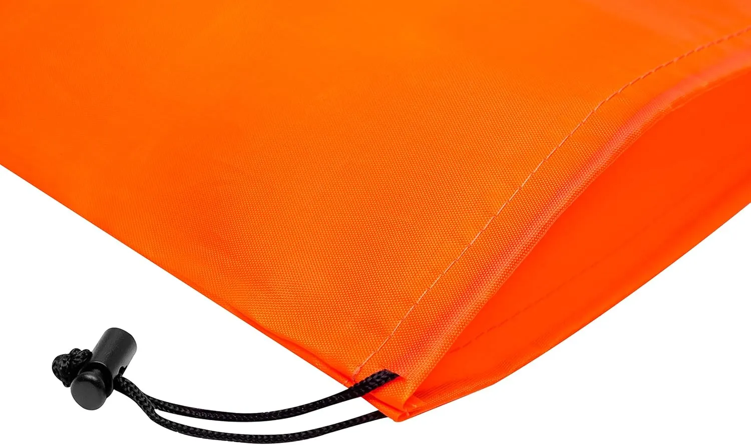 Drawstring Bag - Nylon Cinch and Ditty Stuff Pouch with Toggle (10 x 15-12 pack, Orange)