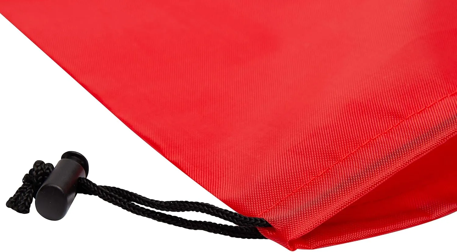 Drawstring Bag - Nylon Cinch and Ditty Stuff Pouch with Toggle (8 x 11-12 pack, Red)