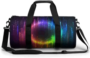 Duffel Bag for Men Women Gym Bag Rainbow Neon Travel Duffel Bag Waterproof Overnight Bag for Sports Workout
