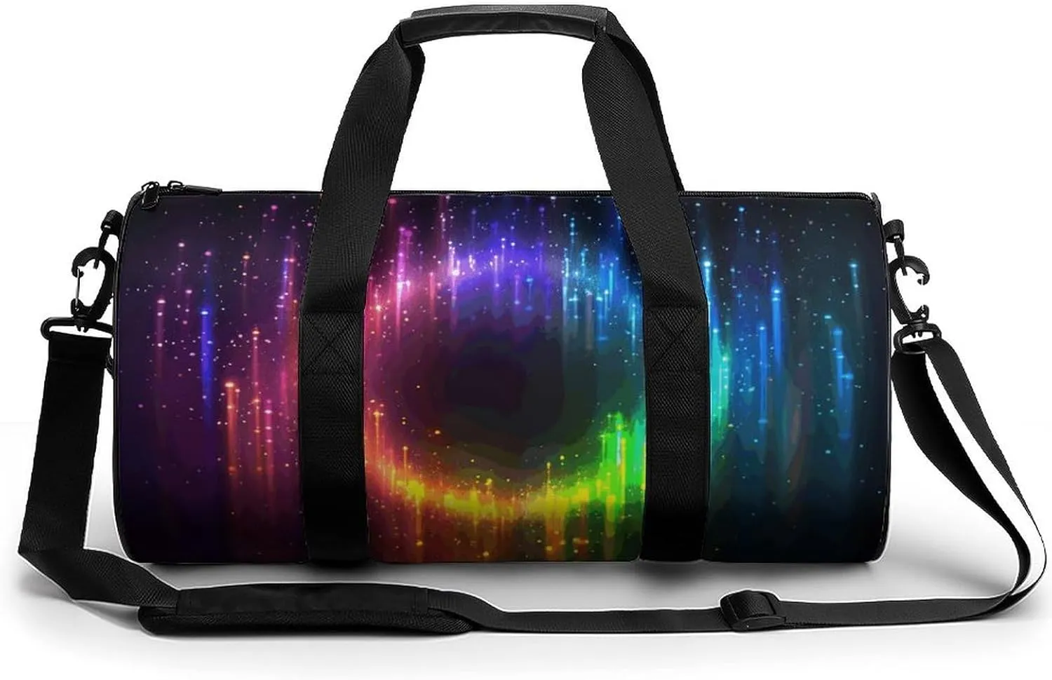 Duffel Bag for Men Women Gym Bag Rainbow Neon Travel Duffel Bag Waterproof Overnight Bag for Sports Workout