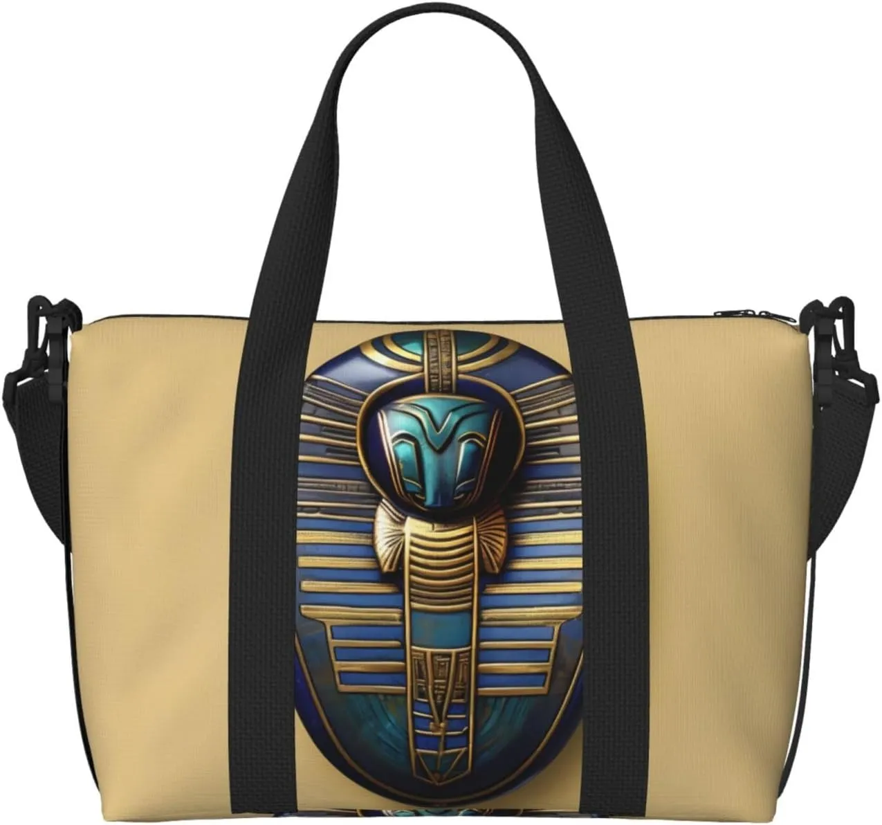 Egyptian Scarabs Print Hand Travel Bag,Gym Bag,Weekend Travel Overnight Bag,Tote Bag Sports Bag For Women Men