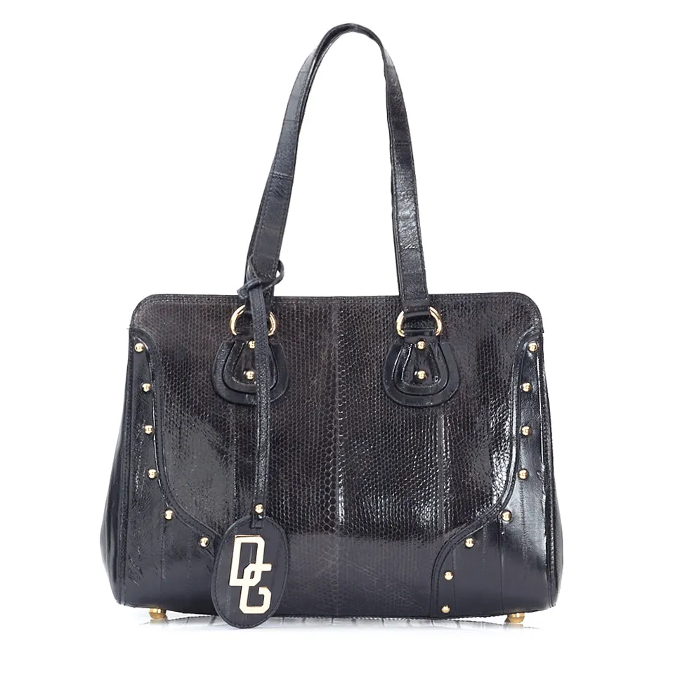 Embossed Leather Shoulder Bag