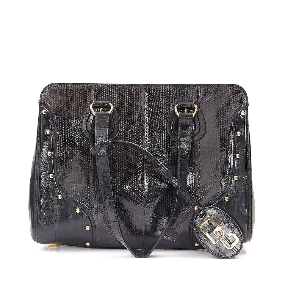 Embossed Leather Shoulder Bag