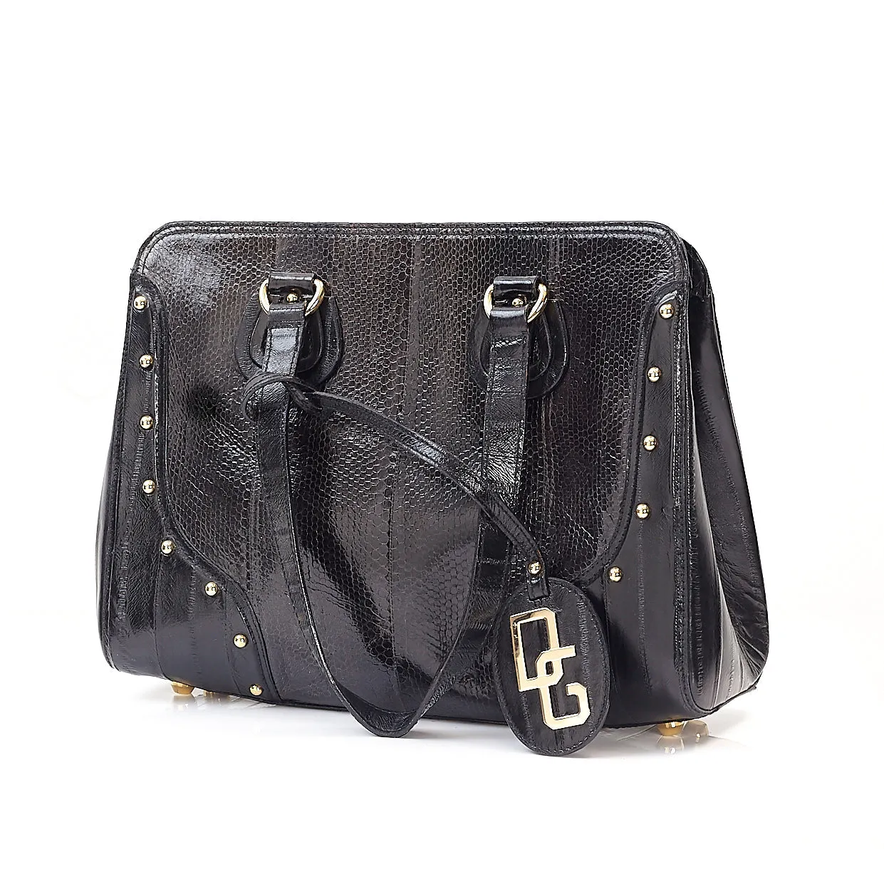 Embossed Leather Shoulder Bag