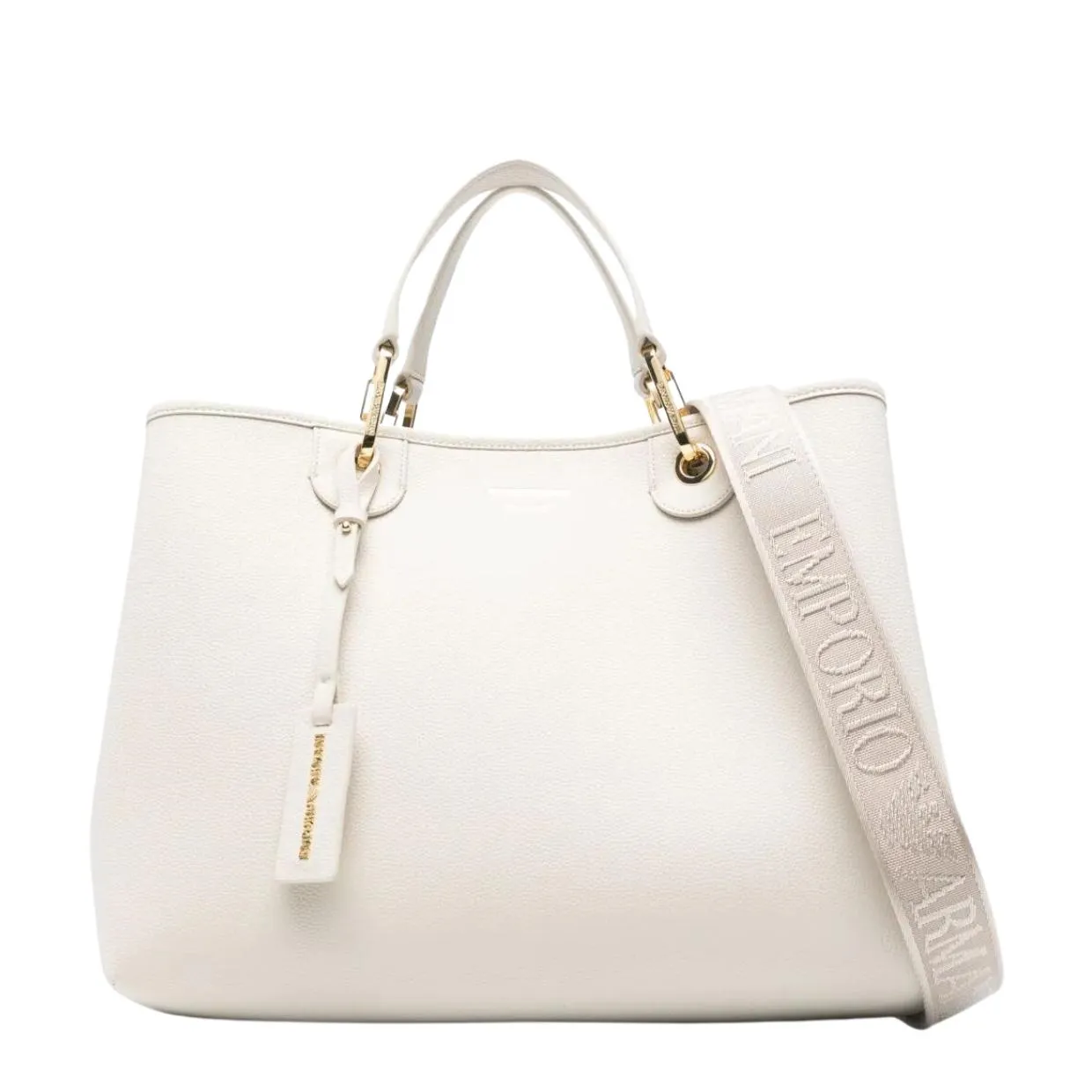 Emporio Armani Medium MyEA Ecru Tote Bag