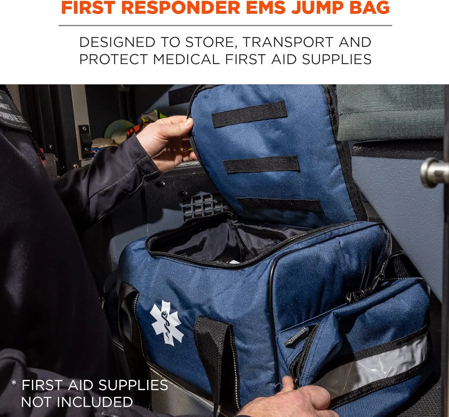 Ergodyne Arsenal 5215 Large Medic First Responder Trauma Duffel Bag with Shoulder Strap, Blue
