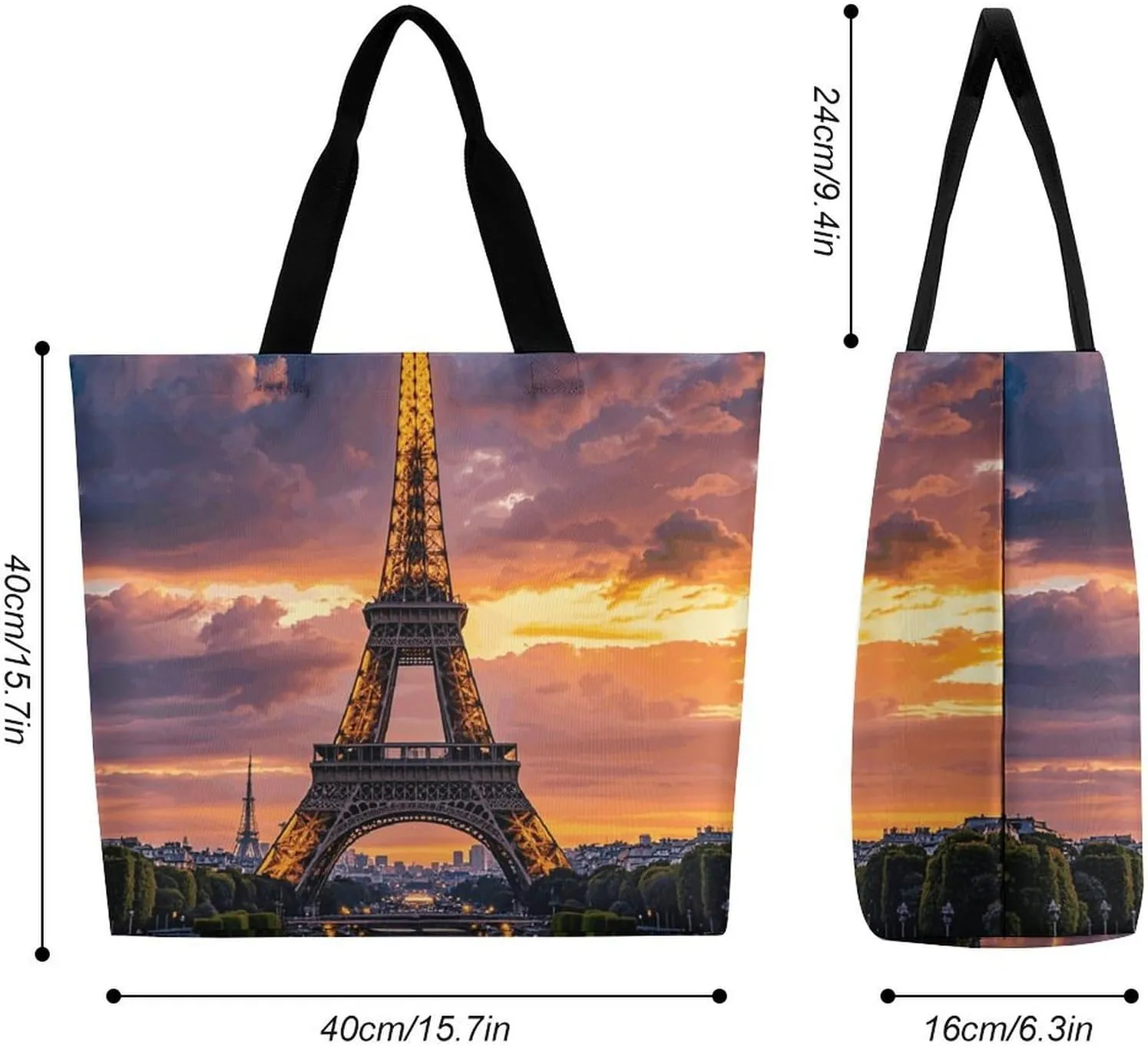 Foldable Grocery Bag Reusable Shopping Bag White Blooms Blue Butterflies Tote Bag Casual Handbags for Work Shopping