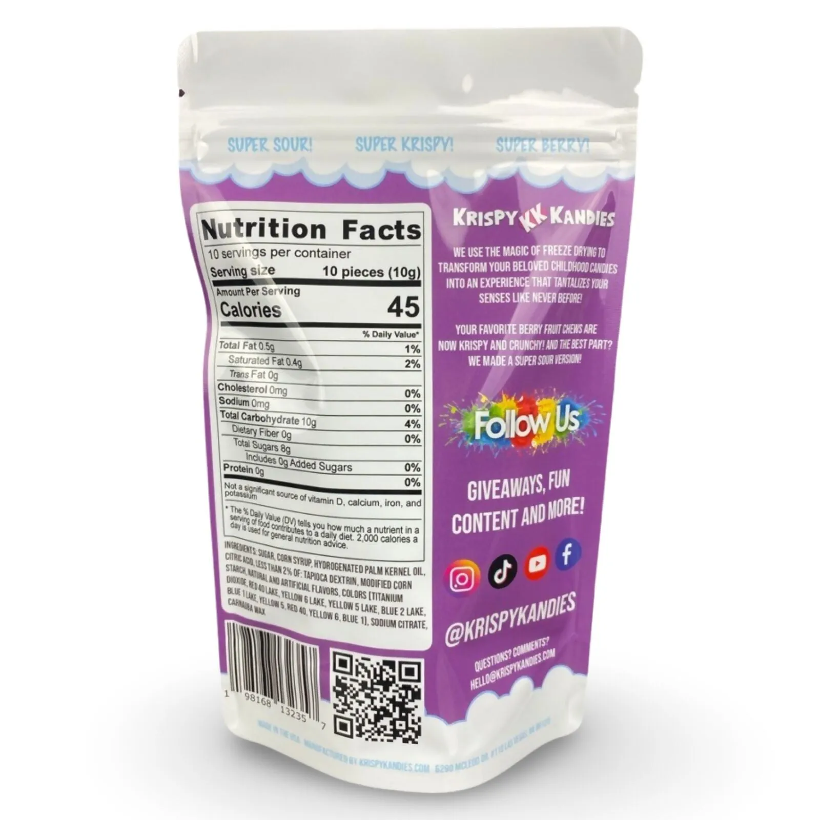 Freeze Dried Sour Wild Berry Fruit Blasts