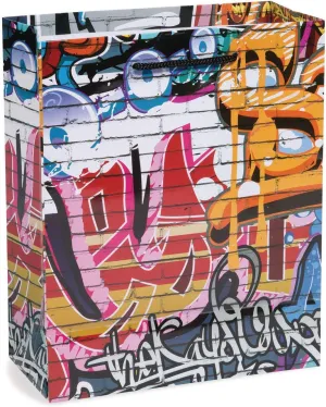 Fun Express Graffiti Favor and Gift Bags - Set of 12 - Graffiti Party Supplies
