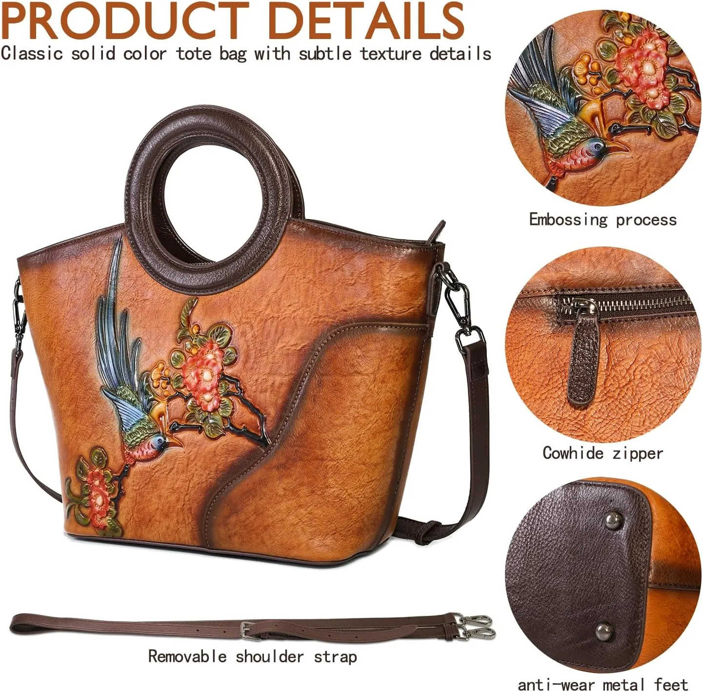 Genuine Leather Satchel for Women Top Handle Bags Handmade Purse Vintage Embossed Leather Crossbody Handbags Hobo Bag