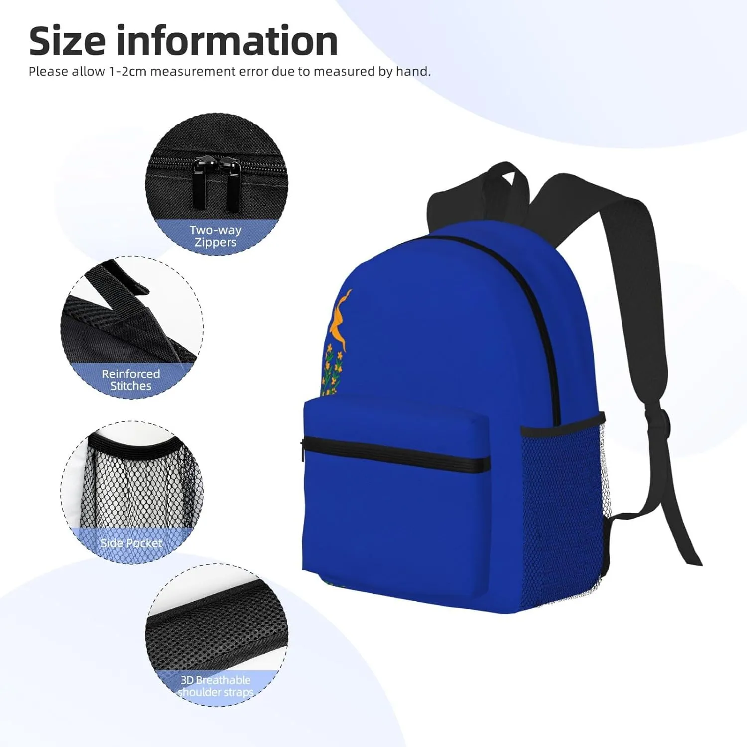 GeRRiT Nevada State Flag Print Casual Backpack For Women, Travel Daypack,Waterproof Gym Backpack For Men Book Bags