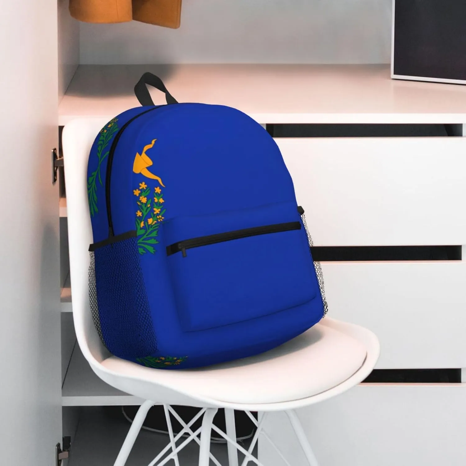 GeRRiT Nevada State Flag Print Casual Backpack For Women, Travel Daypack,Waterproof Gym Backpack For Men Book Bags
