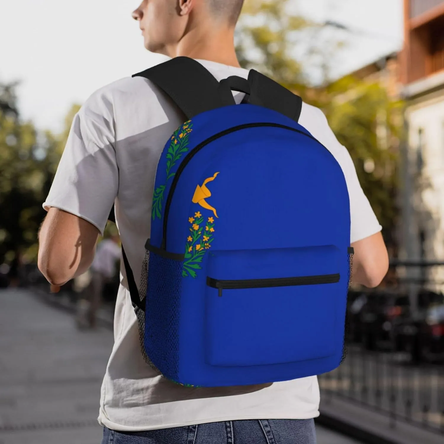 GeRRiT Nevada State Flag Print Casual Backpack For Women, Travel Daypack,Waterproof Gym Backpack For Men Book Bags
