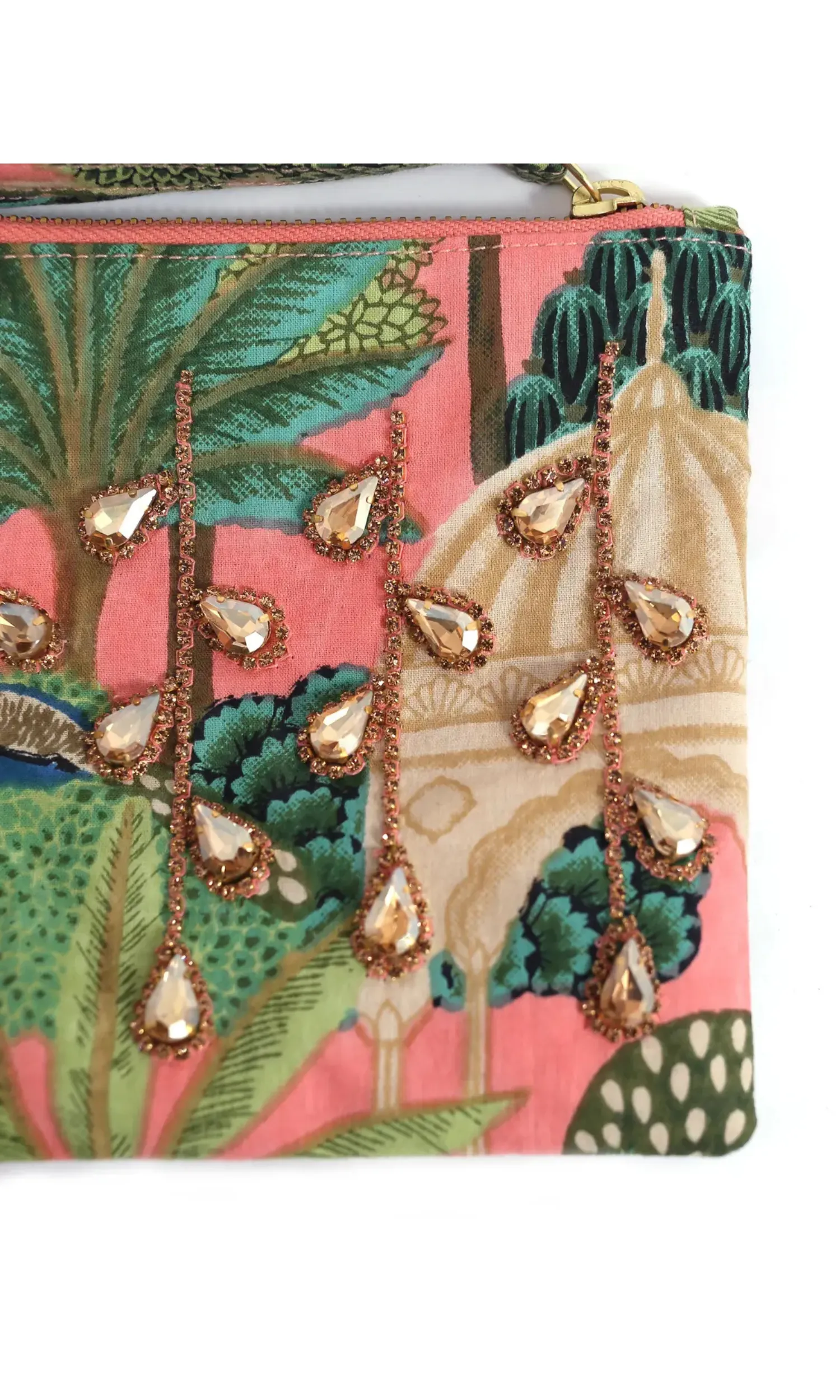Golden Jewel Palm Pouch