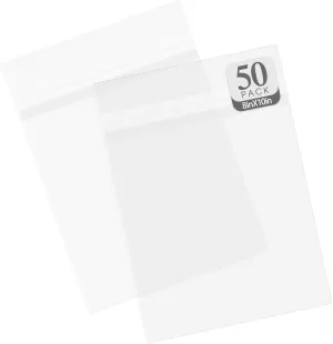 Golden State Art, Pack of 50 Acid-Free Crystal Clear Sleeves Storage Bags for Framing Mats Mattes (8 3/8 x 10 1/8 inches)