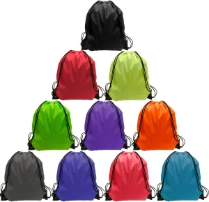 GoodtoU Drawstring Backpack 10 Pcs Cinch Bag Drawstring Bags Bulk Nylon Draw String Sport Bag for Gym Party Trip 10 Colors