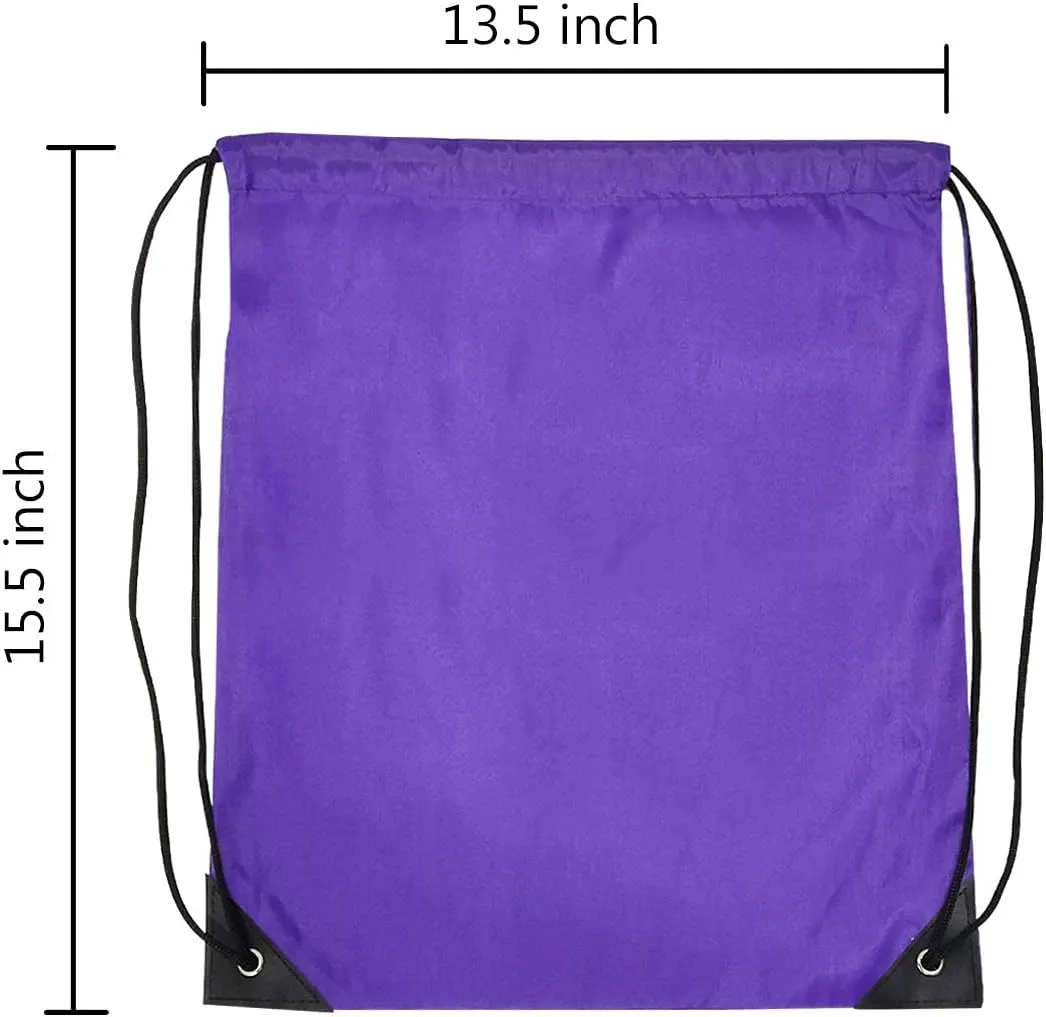GoodtoU Drawstring Backpack 10 Pcs Cinch Bag Drawstring Bags Bulk Nylon Draw String Sport Bag for Gym Party Trip 10 Colors