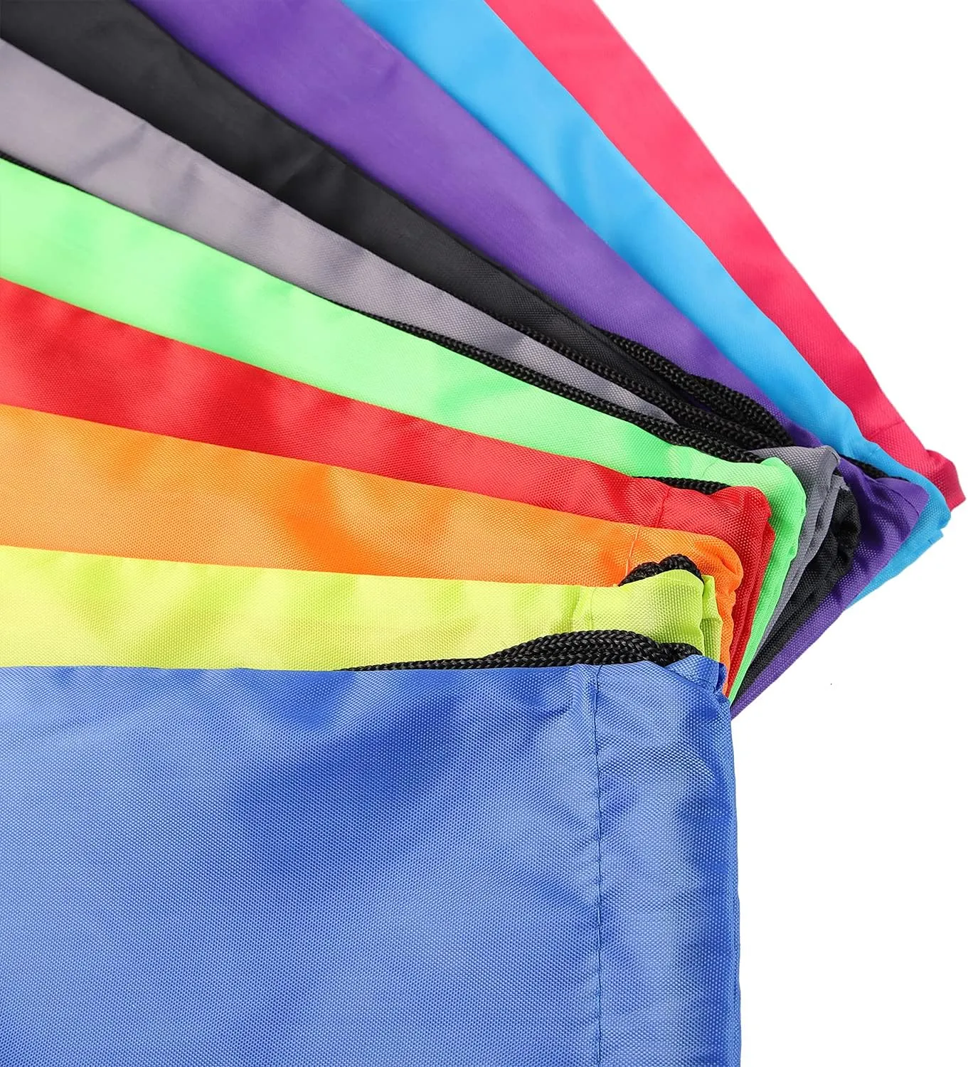 GoodtoU Drawstring Backpack 10 Pcs Cinch Bag Drawstring Bags Bulk Nylon Draw String Sport Bag for Gym Party Trip 10 Colors