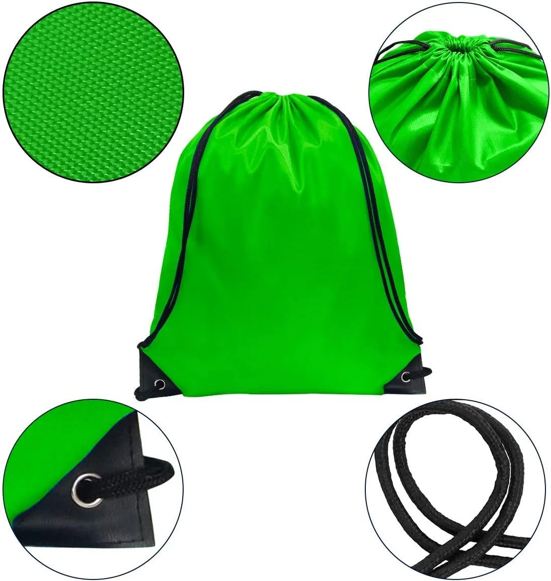 GoodtoU Drawstring Backpack 10 Pcs Cinch Bag Drawstring Bags Bulk Nylon Draw String Sport Bag for Gym Party Trip 10 Colors