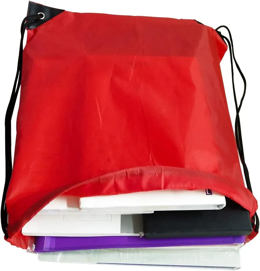 GoodtoU Drawstring Backpack Bags 24 Pcs Draw String Sport Bag Drawstring Gym Bag Draw String Back Sack 4 Colors